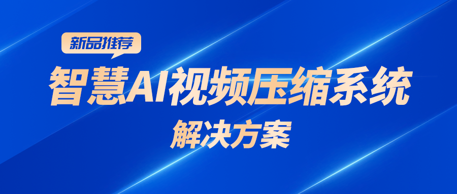 新品推荐 | 智慧AI视频压缩系统
